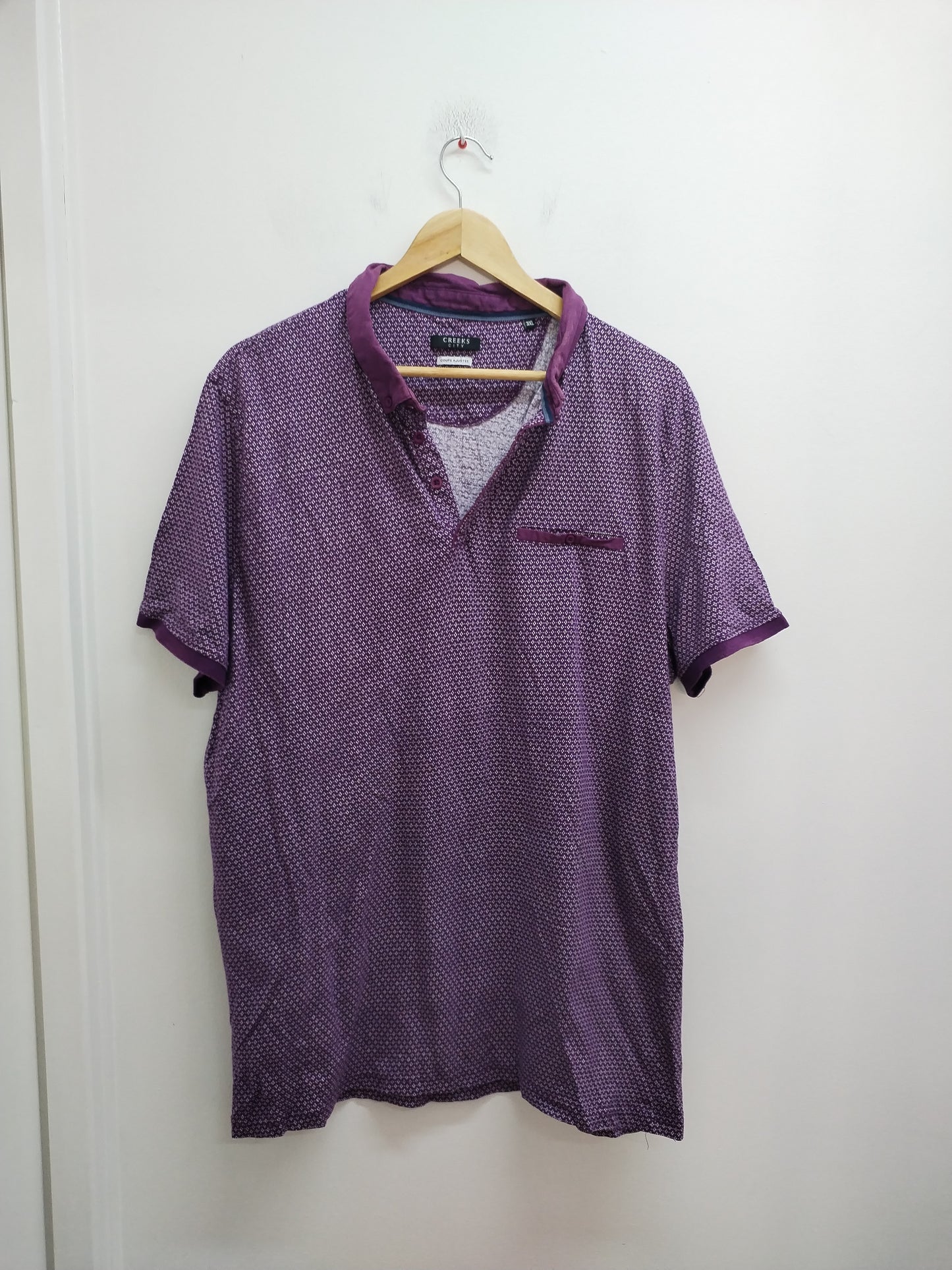 Polo Creeks prune à motifs Taille 3XL