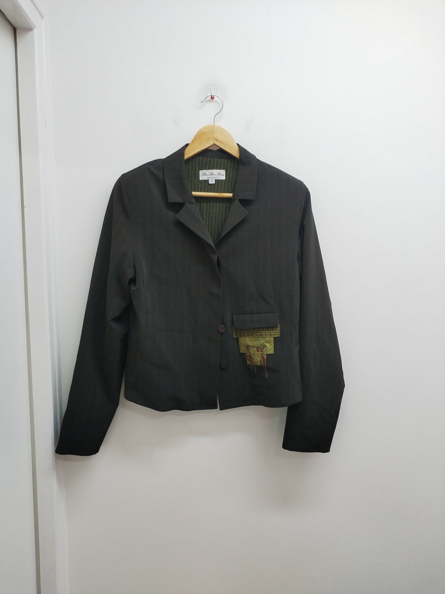 Veste Bleu Blanc Rouge marron rayée Taille 42