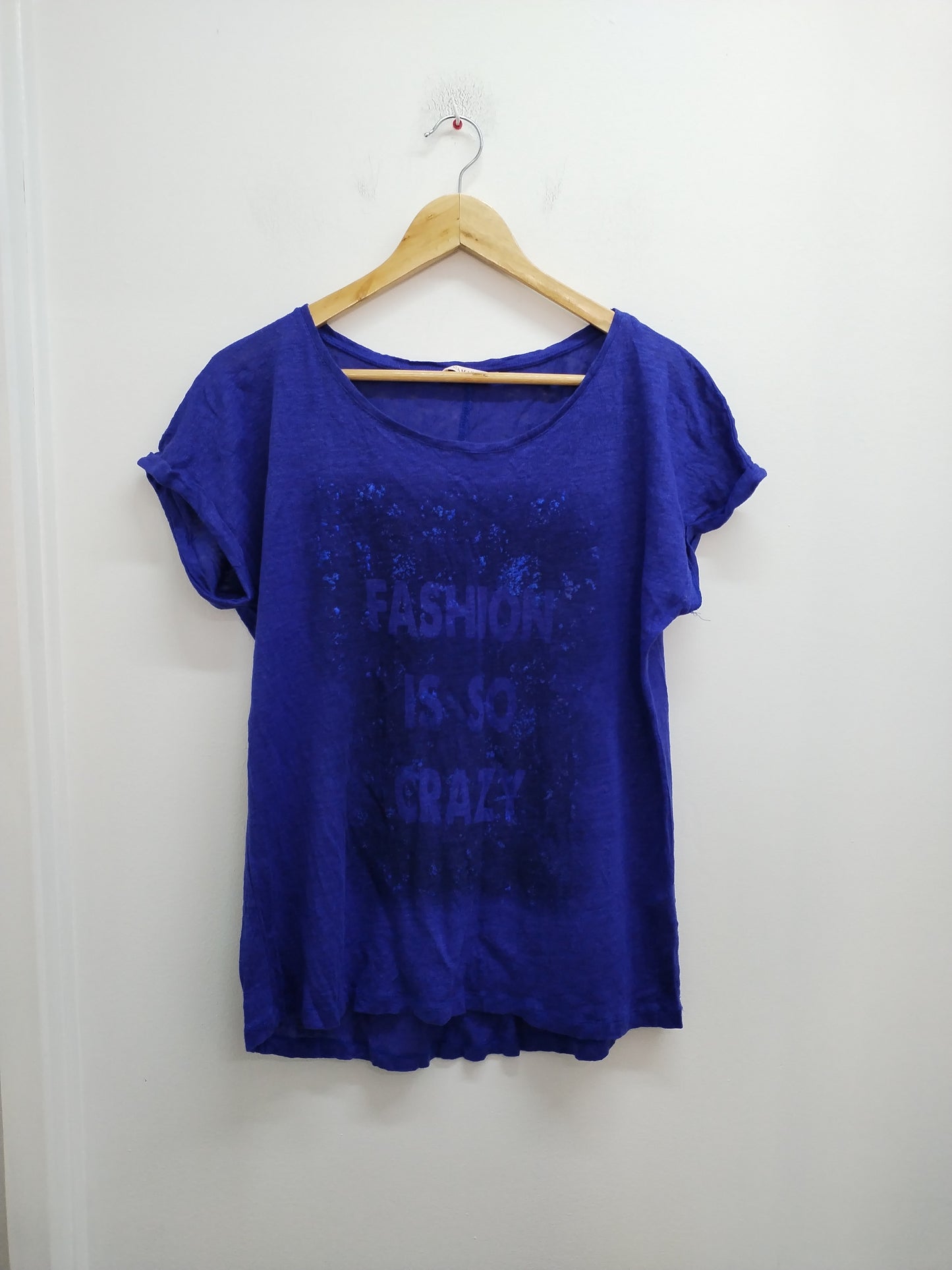 T-shirt Camaïeu bleu avec impression taille XL