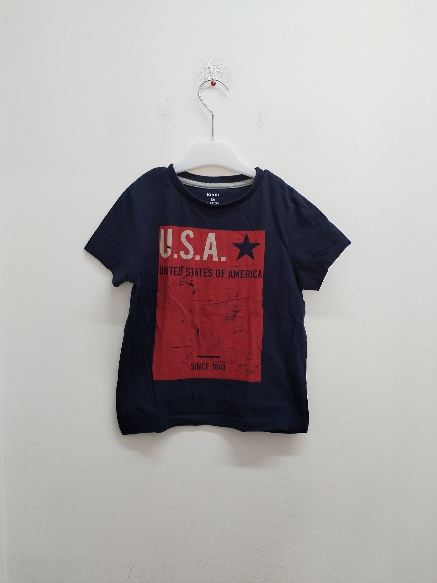 T-shirt Kiabi marine avec impression Taille 6 Ans