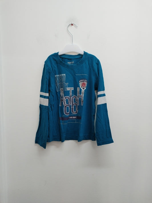 T-shirt manches longues Pepperts! bleu canard avec impression taille 6/8 Ans