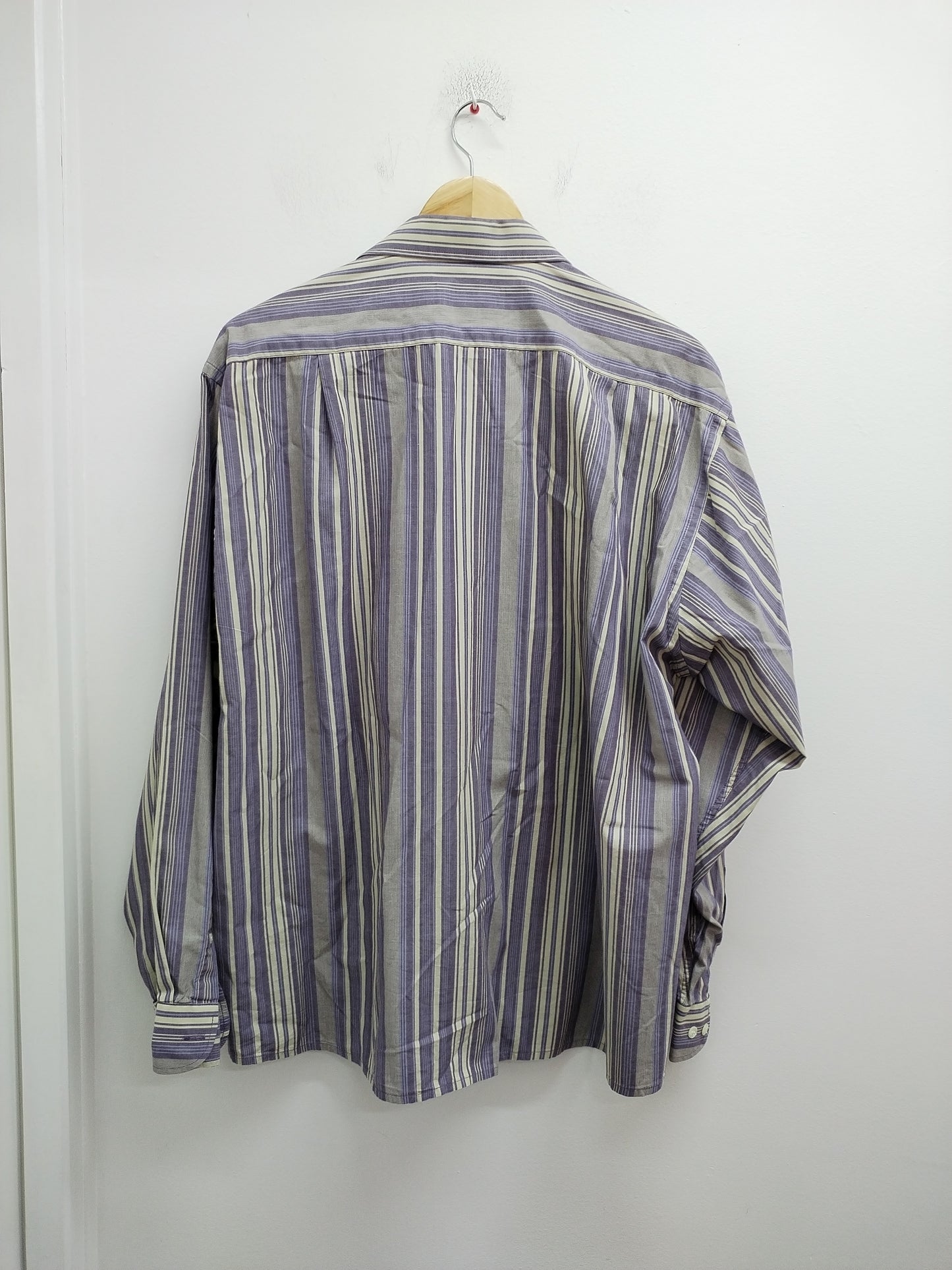 Chemise Armorial rayée violette et beige Taille XL