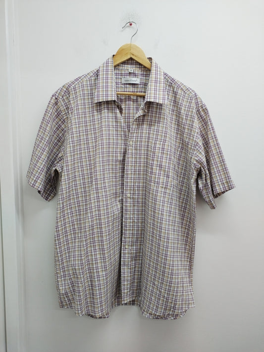 Chemise manches courtes Yves Enzo à carreaux Taille XL