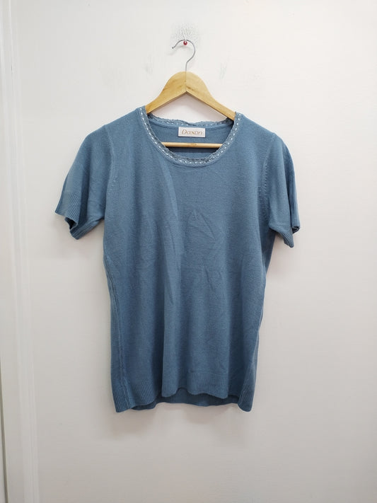 Pull manches courtes Daxon bleu clair Taille 42/44