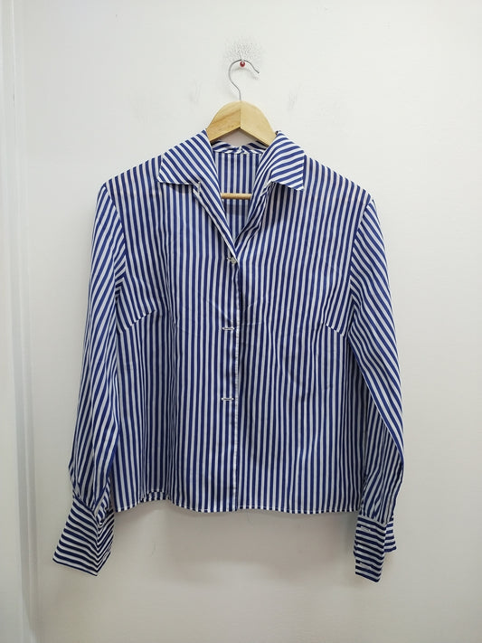 Chemise rayée bleue et blanche Taille M