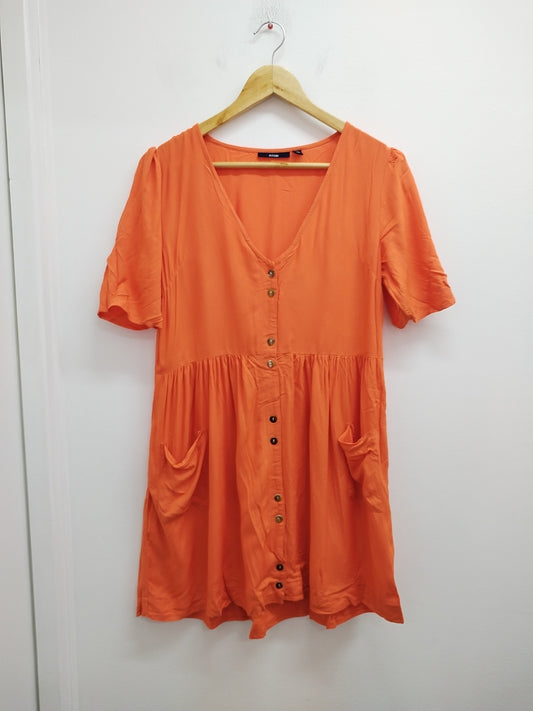 Robe manches courtes Kiabi orange Taille 34