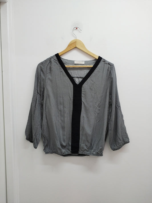 Tunique manches 3/4 Cache-Cache noire et blanche à motifs Taille 38