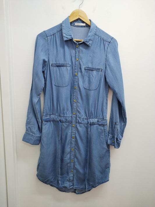Robe chemise manches longues Gémo bleue jeans Taille 36