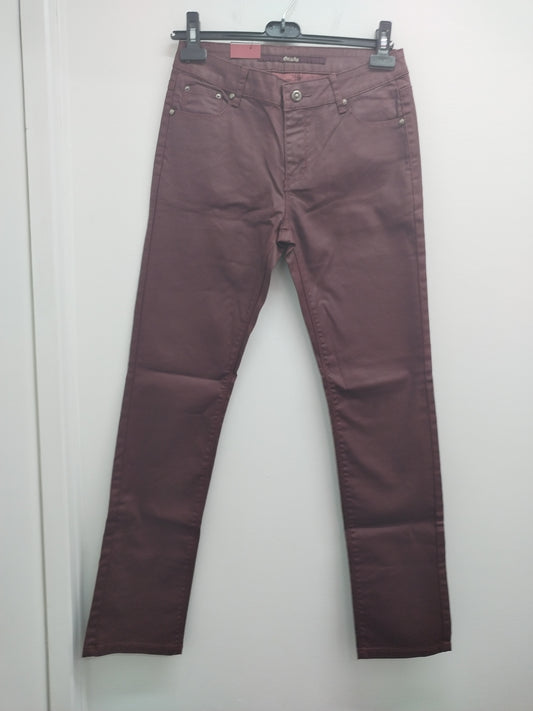 Jeans huilé Onado bordeaux Taille 40