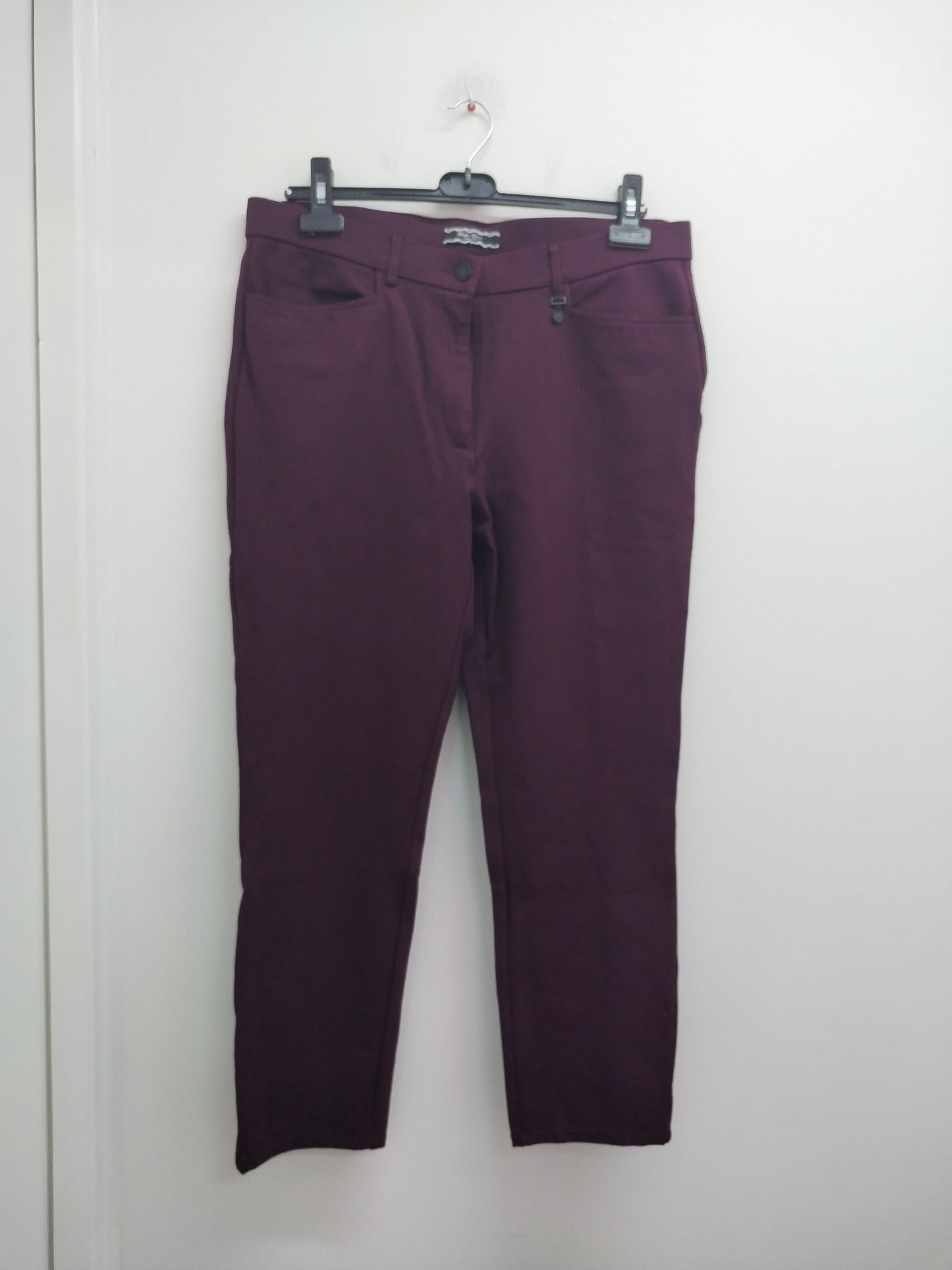 Pantalon YL By Nalo bordeaux à petits points Taille 48