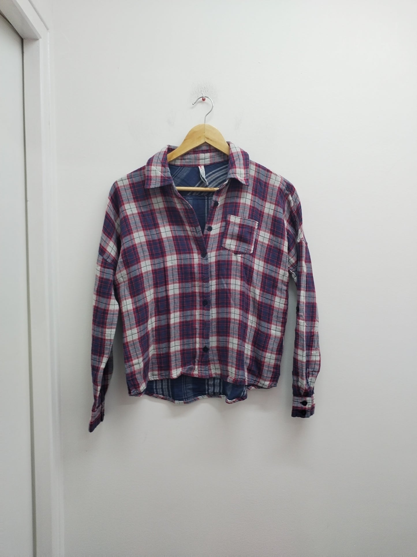 Chemise manches longues Fishbone à carreaux Taille XS