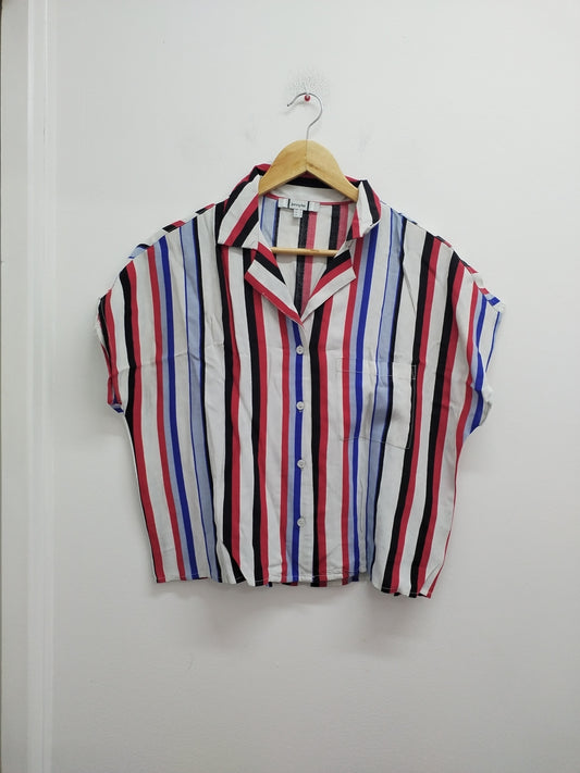 Chemise manches courtes Jennyfer rayée Taille S
