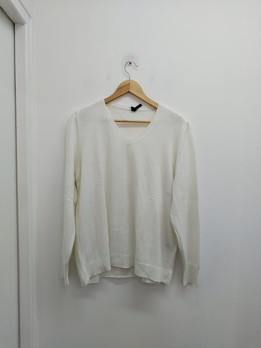 Pull fin DeFacto blanc Taille XXL