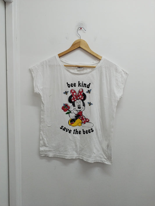 T-shirt Disney blanc avec impression "Minnie" Taille S