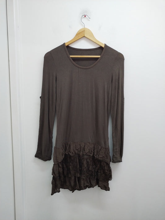 Robe manches longues marron Taille M