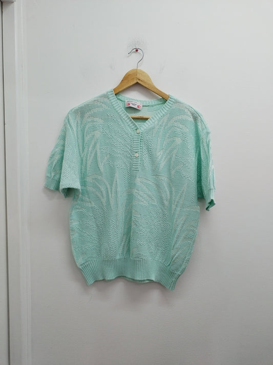Pull manches courtes Griffon turquoise Taille XL