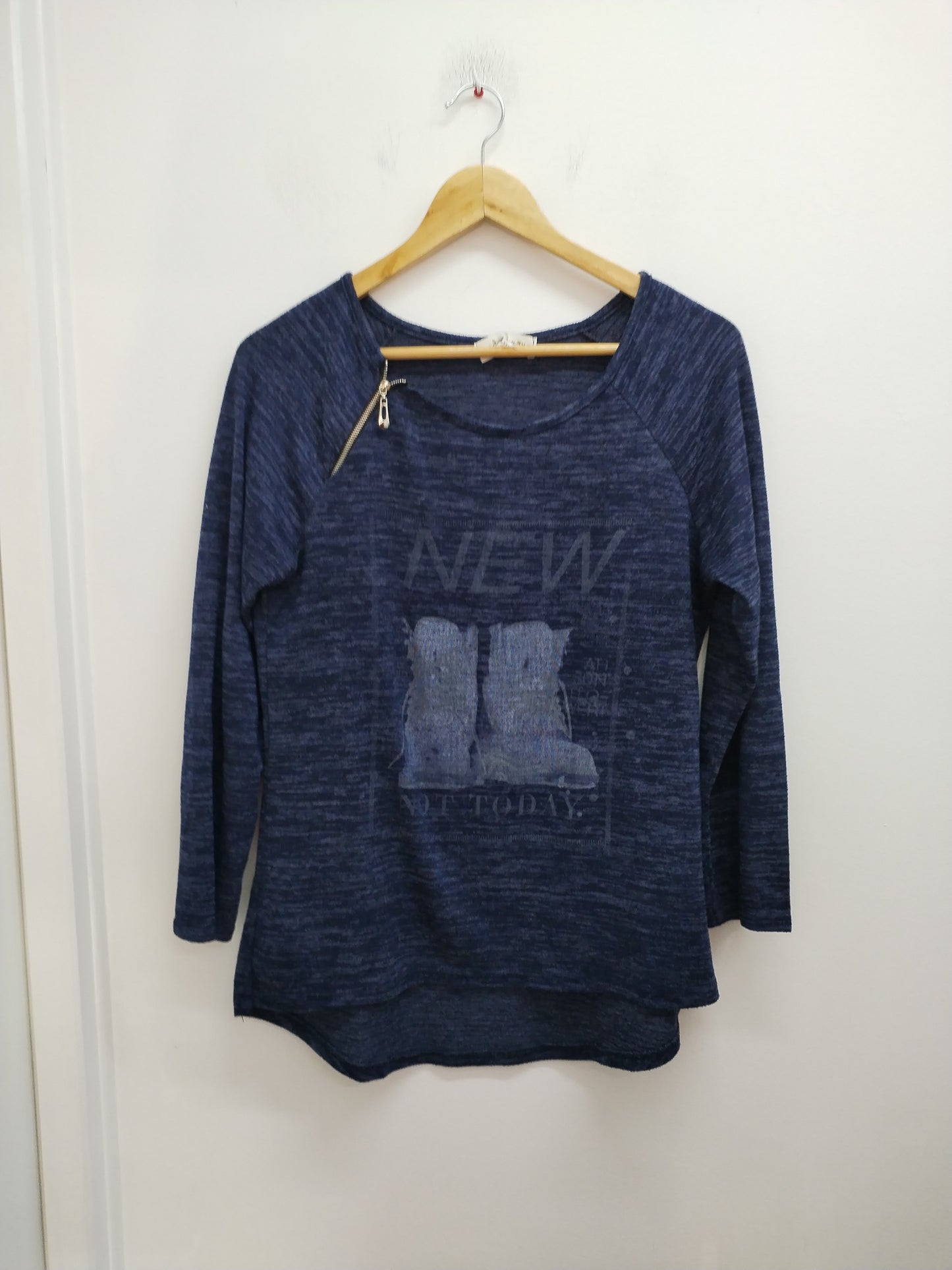 Pull fin Premium marine chiné Taille L/XL