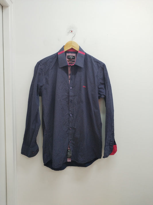 Chemise Dario Beltran marine à motifs Taille M