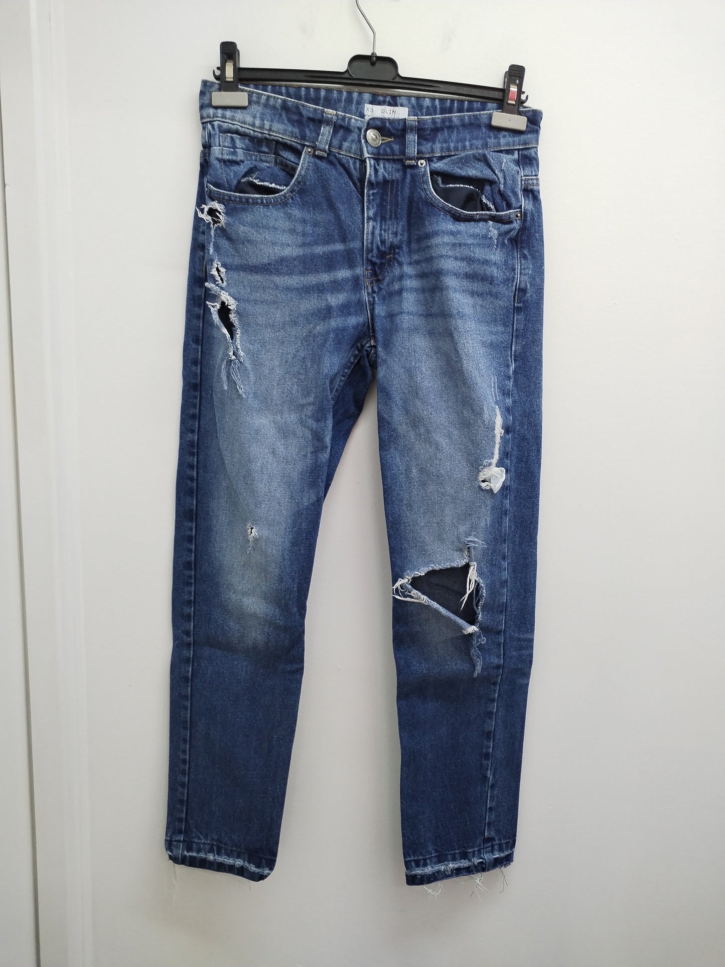 Jeans Kiabi bleu avec "usure" Taille 14 Ans