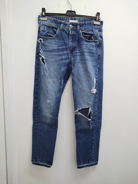 Jeans Kiabi bleu avec "usure" Taille 14 Ans