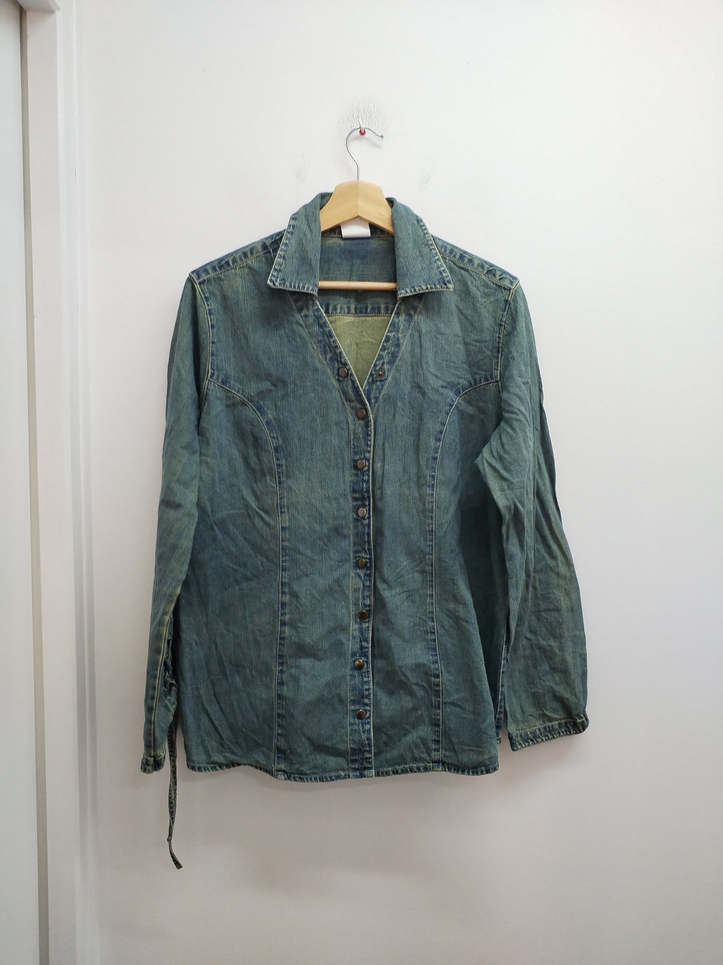 Chemise en jeans M&S Mode bleue Taille 44/46