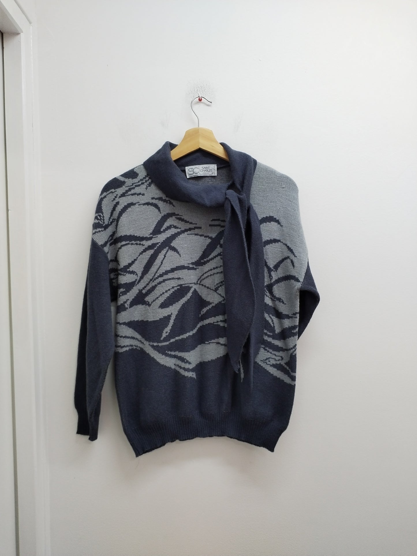 Pull Saint Charles gris foncé et gris clair Taille M