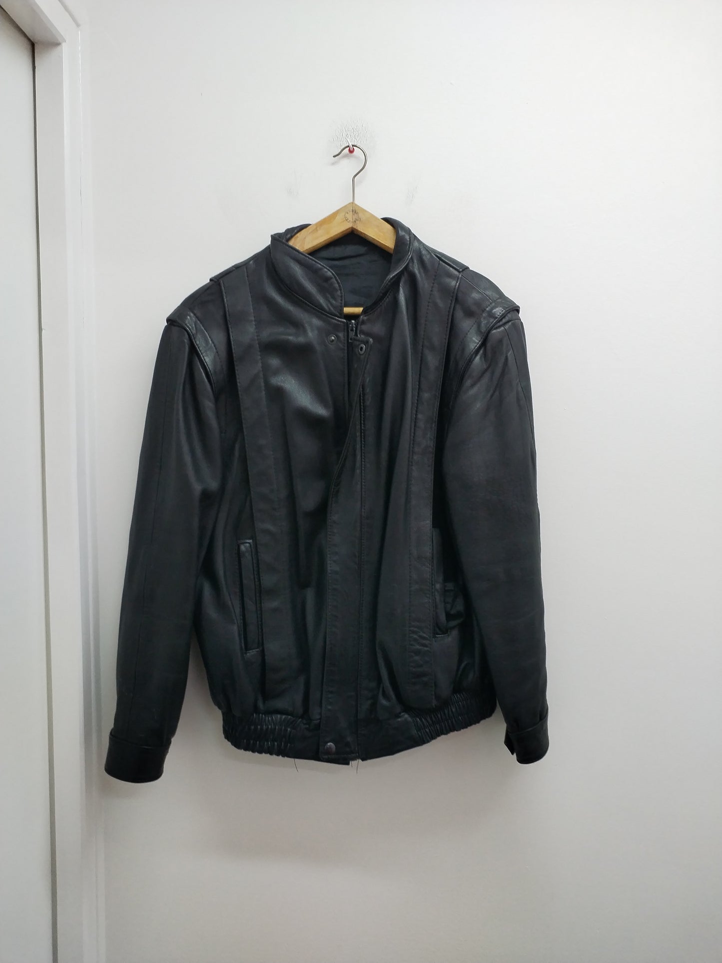 Blouson en cuir noir Taille S