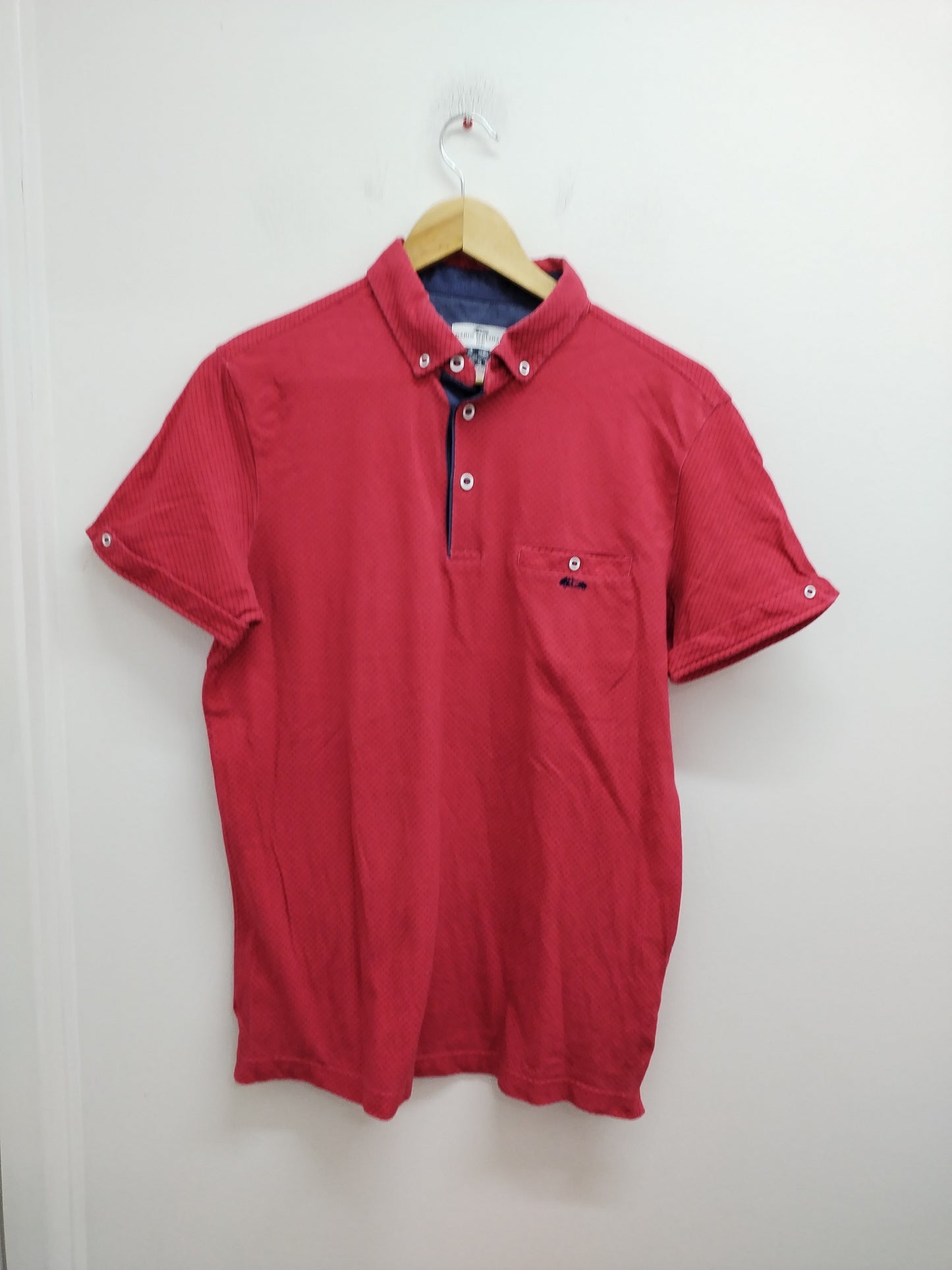 Polo Dario Beltran rouge à motifs Taille M