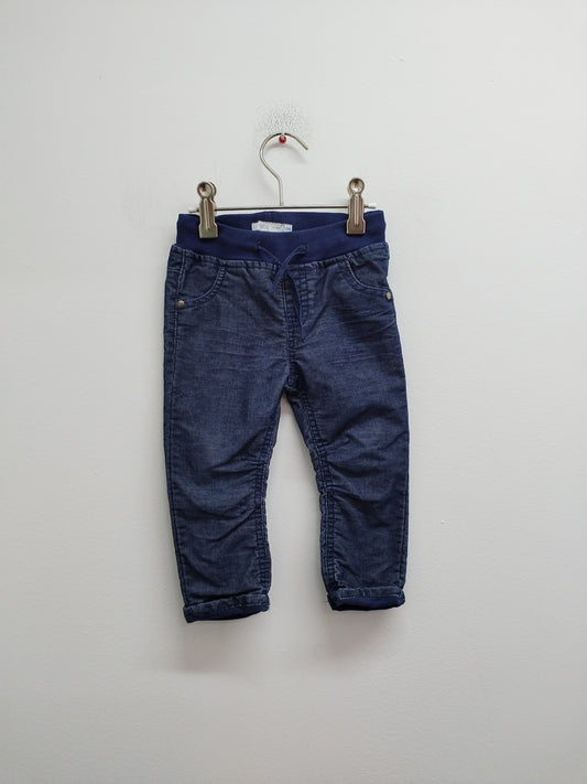 Pantalon Gémo Baby bleu rayé Taille 18 Mois