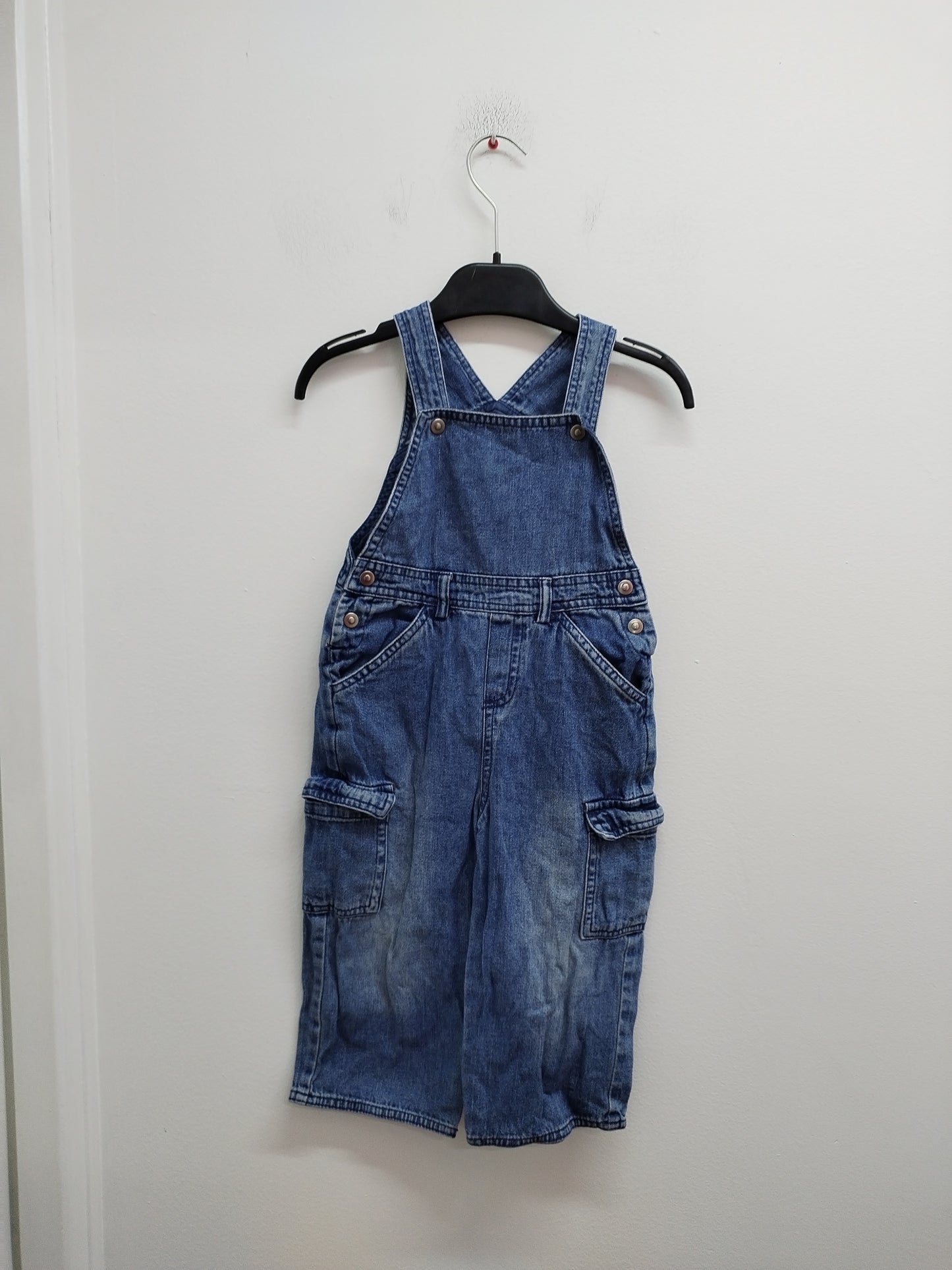 Salopette en jeans Vertbaudet bleue Taille 24 Mois