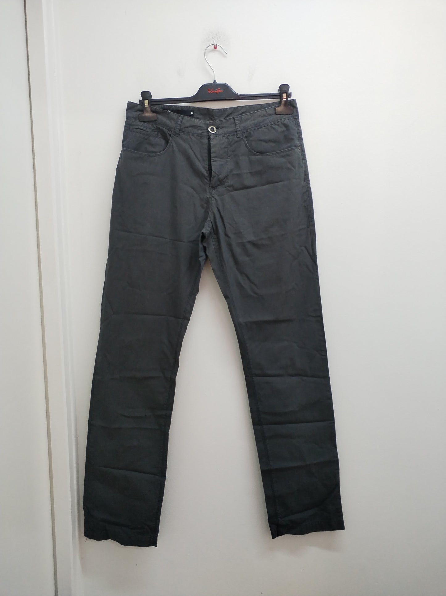 Pantalon Jules gris à petites rayures Taille 38