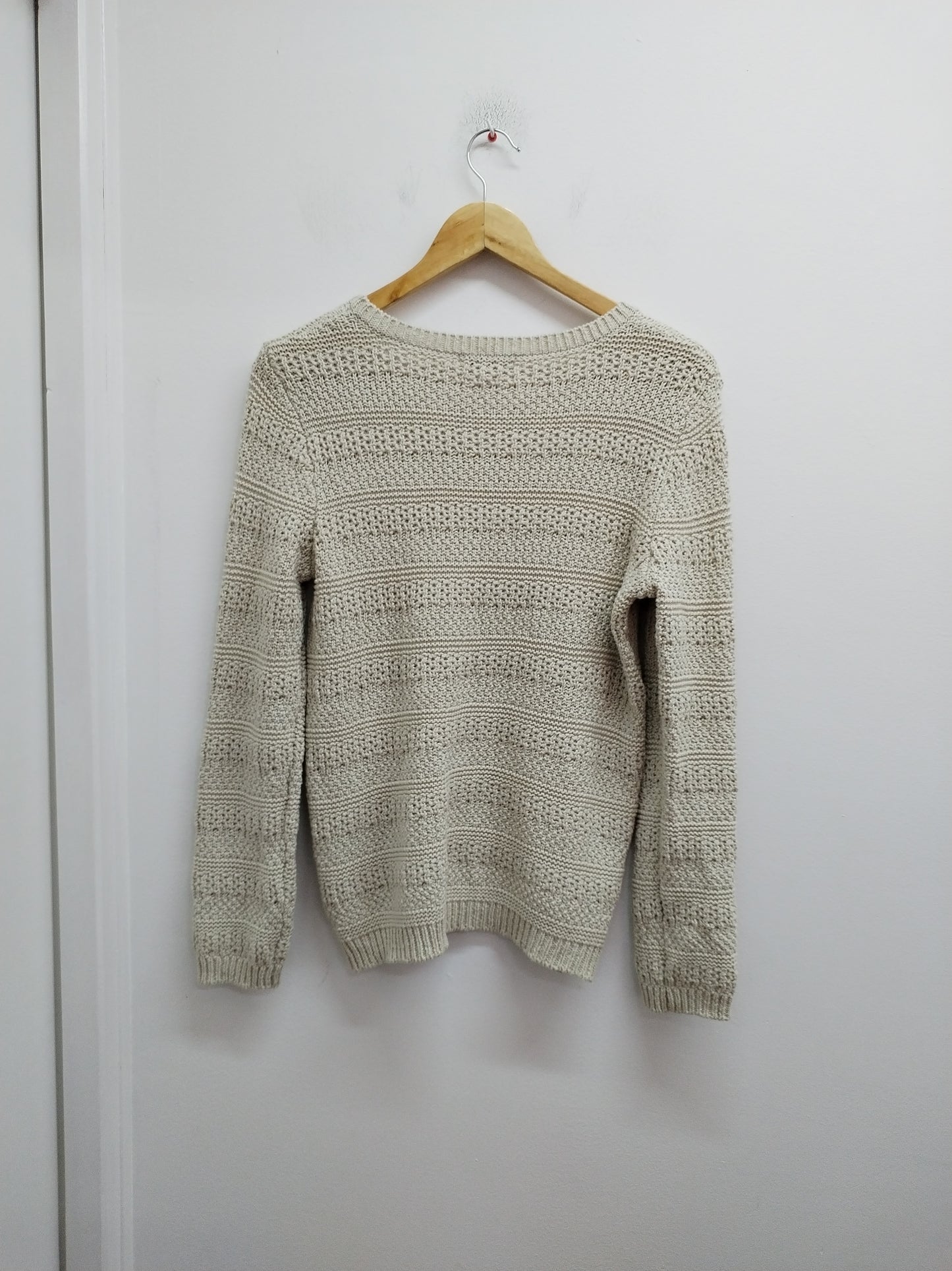 Pull grosses mailles Scottage beige Taille M