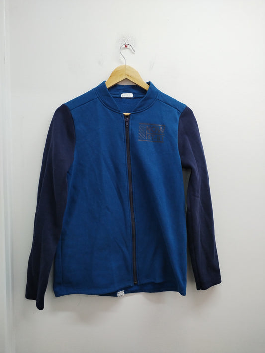 Sweat zippé Décathlon bleu et marine Taille 14/15 Ans