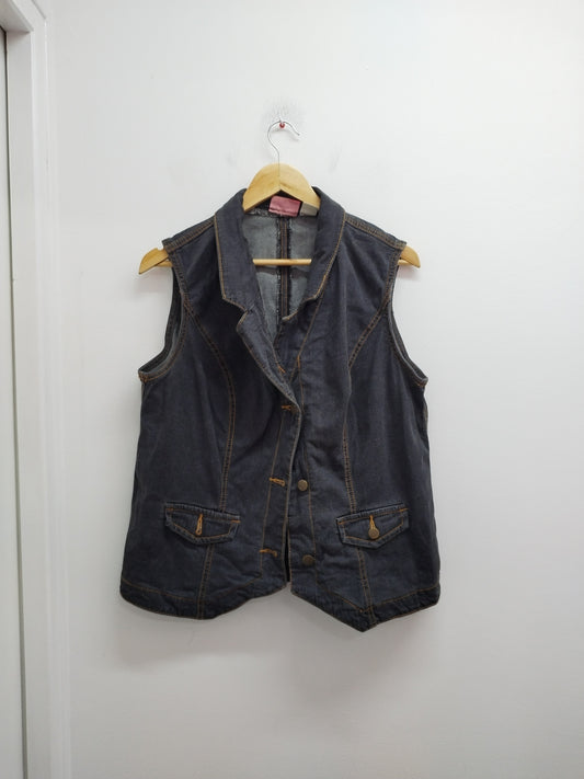 Veste en jeans sans manche Jeans by Maxine grise Taille 46