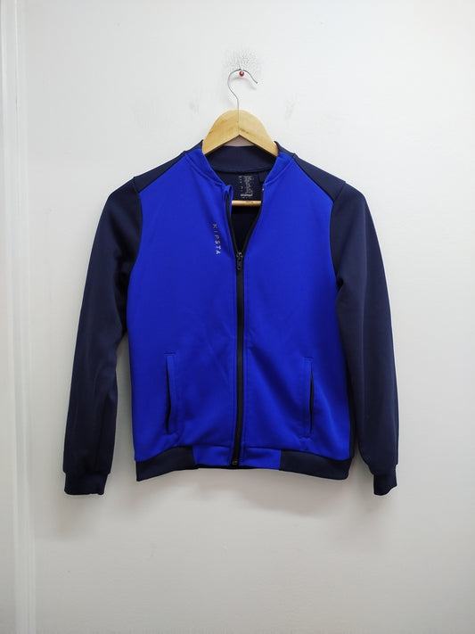 Sweat zippé Kipsta bleu et marine Taille 10/11 Ans