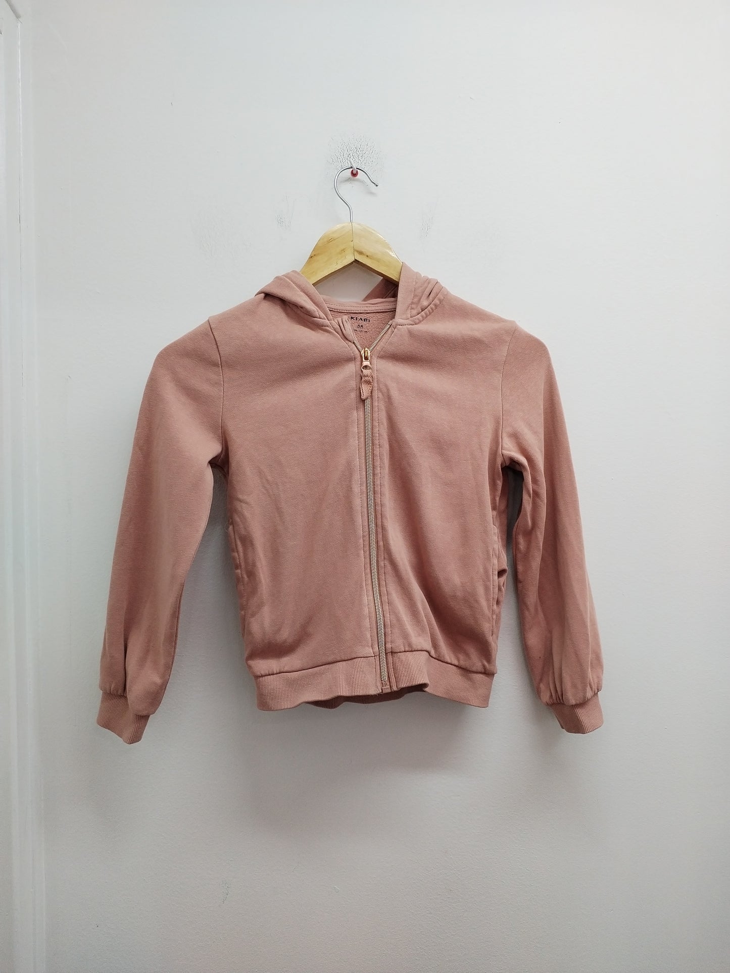 Sweat à capuche zippé Kiabi rose Taille 8 Ans