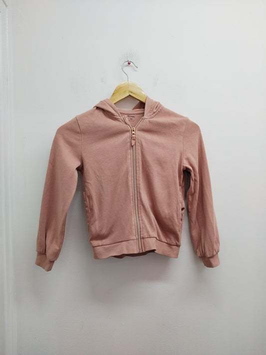 Sweat à capuche zippé Kiabi rose Taille 8 Ans