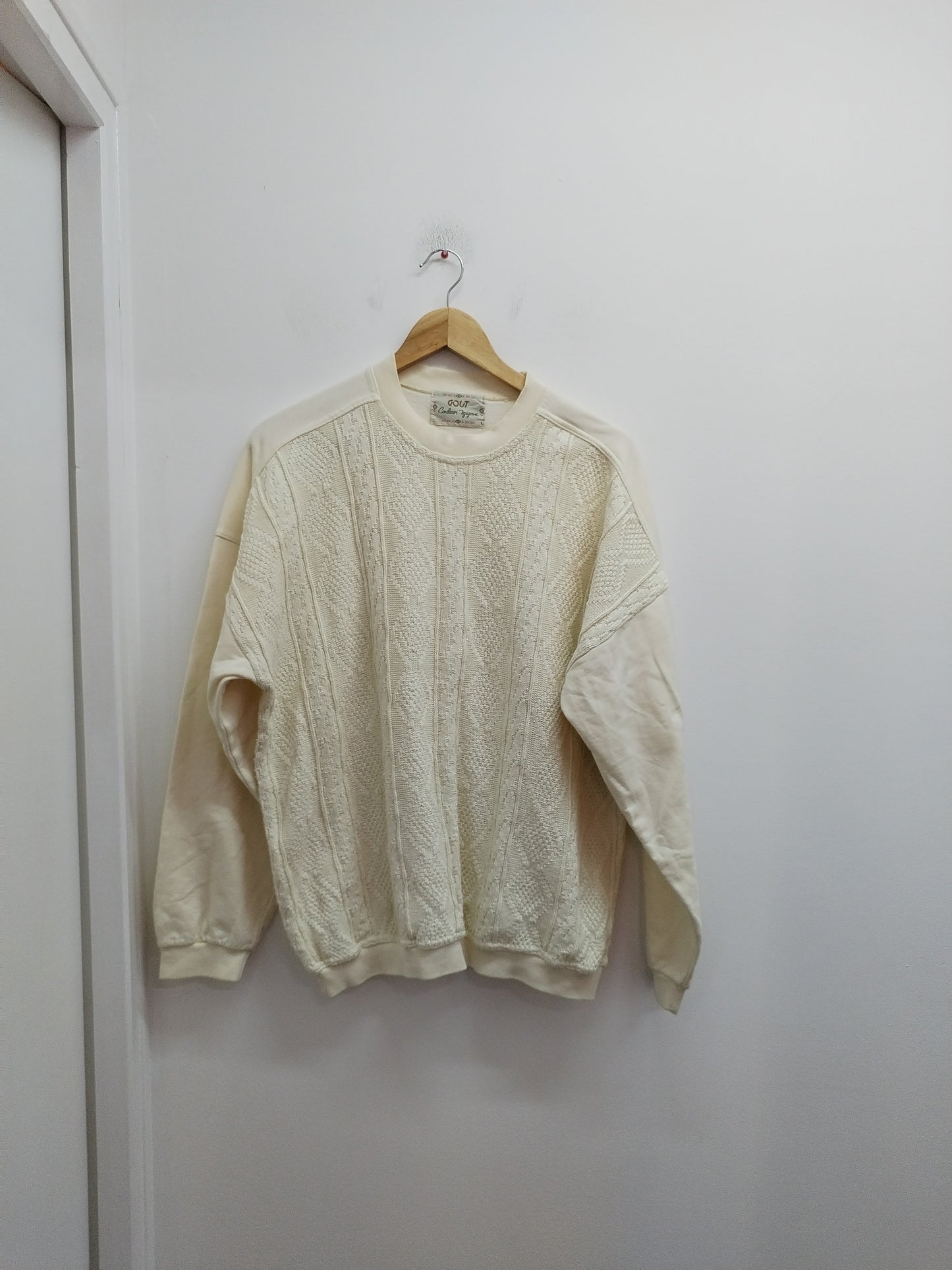 Sweat Gout Couleur Tzigane blanc cassé Taille L