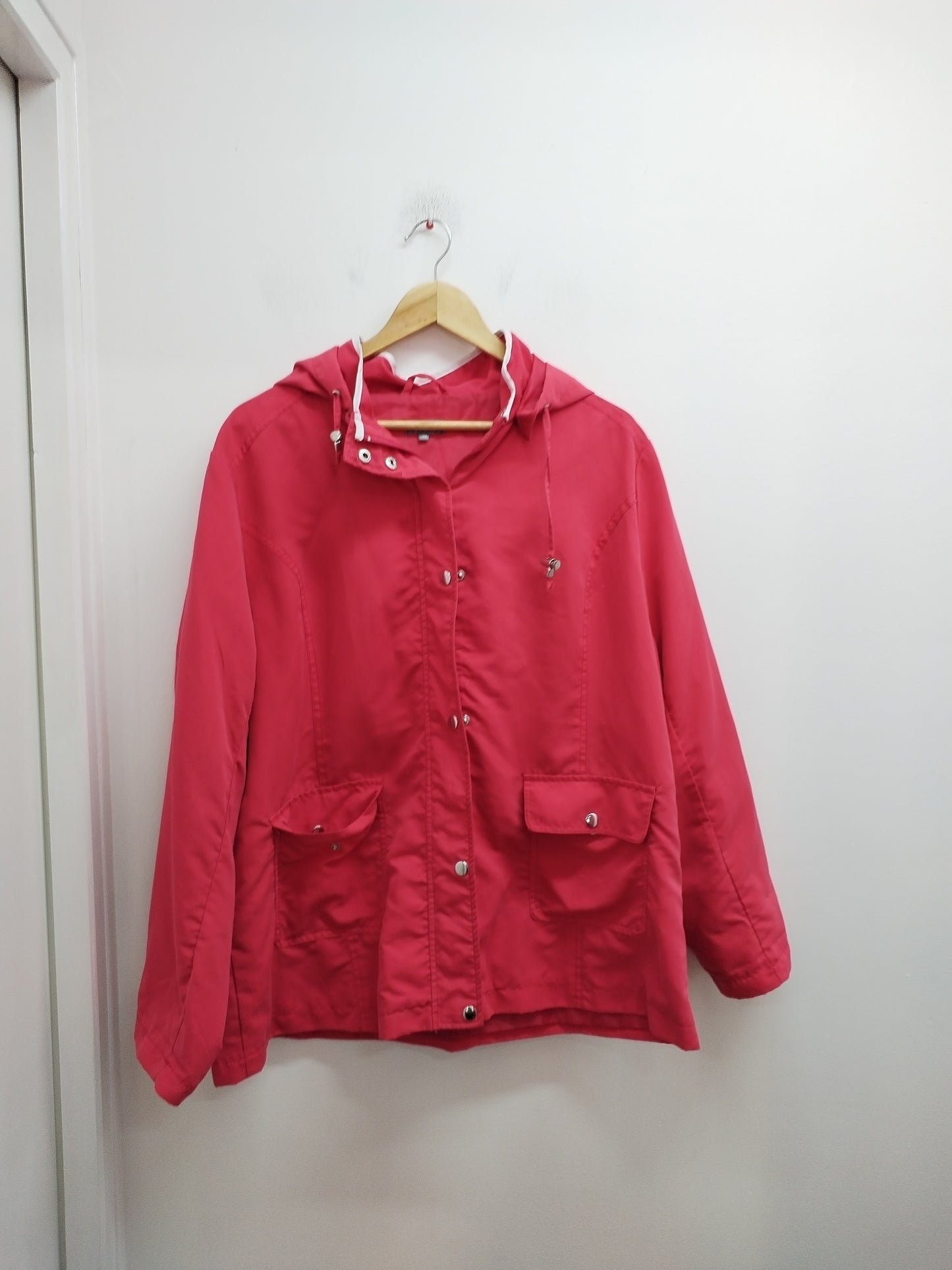 Veste légère à capuche Bleu Bonheur rouge Taille 48