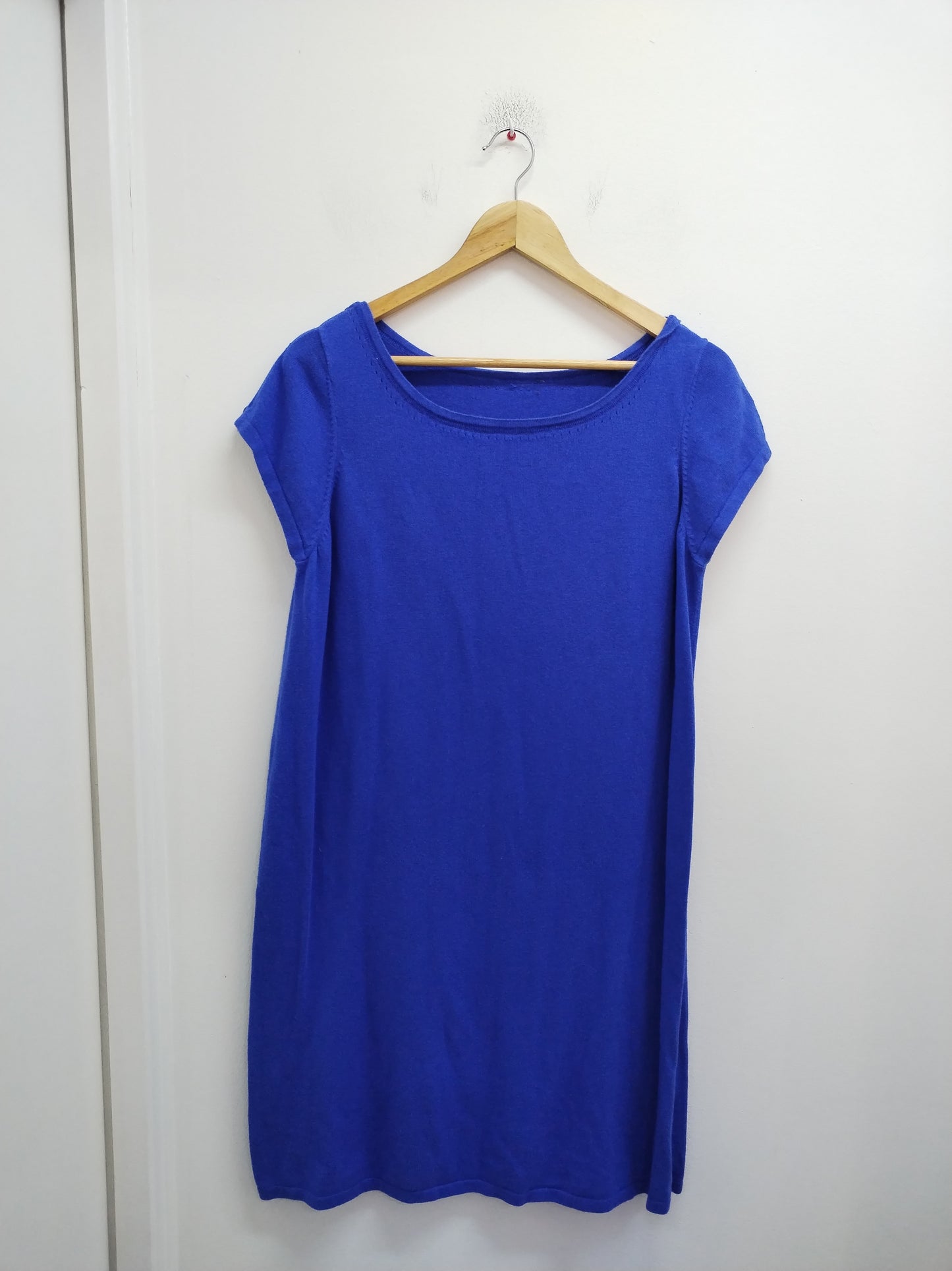 Robe pull manches courtes bleue Taille M