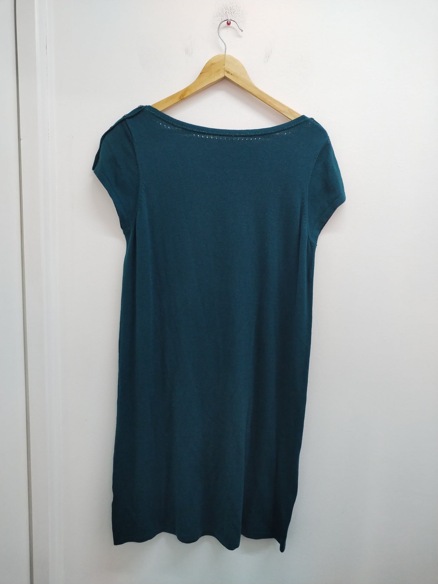 Robe pull manches courtes vert émeraude Taille L