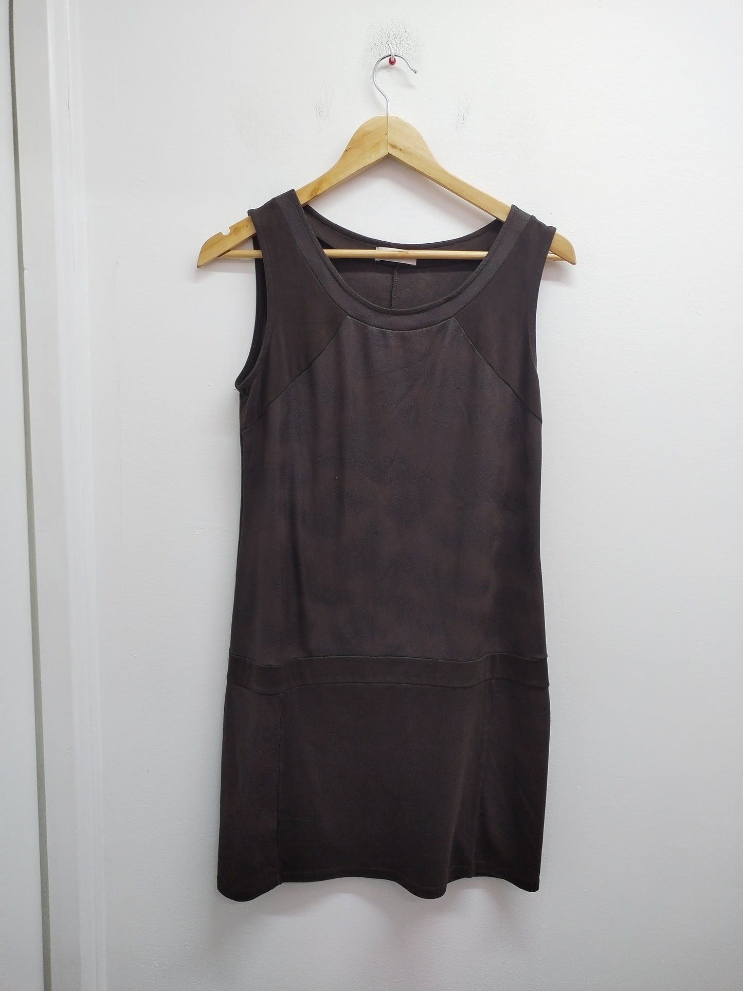 Robe sans manche Cache-Cache marron imitation daim Taille S