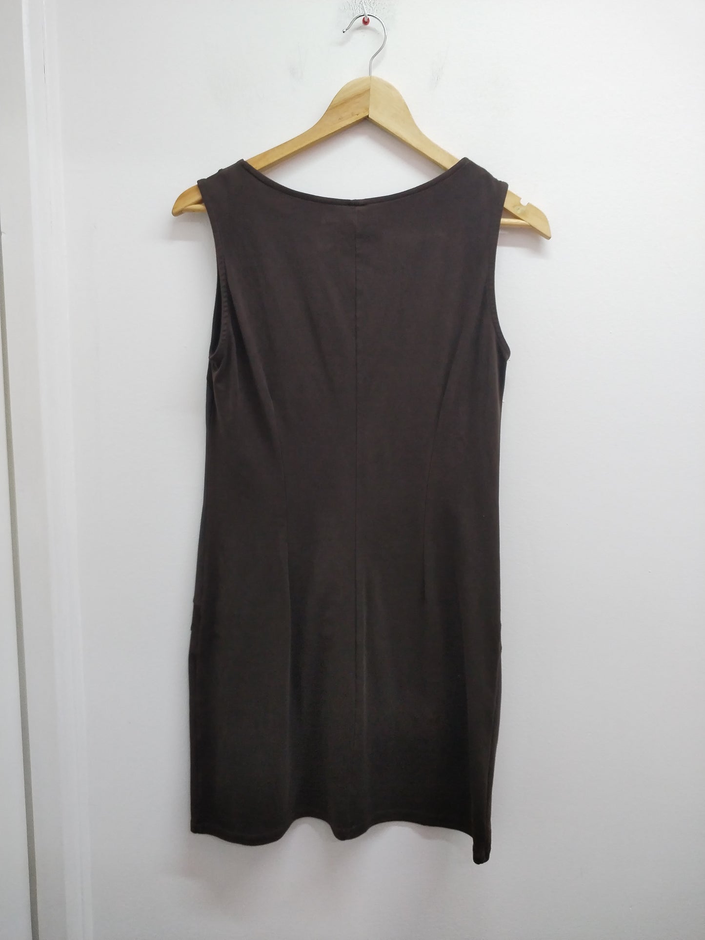 Robe sans manche Cache-Cache marron imitation daim Taille S