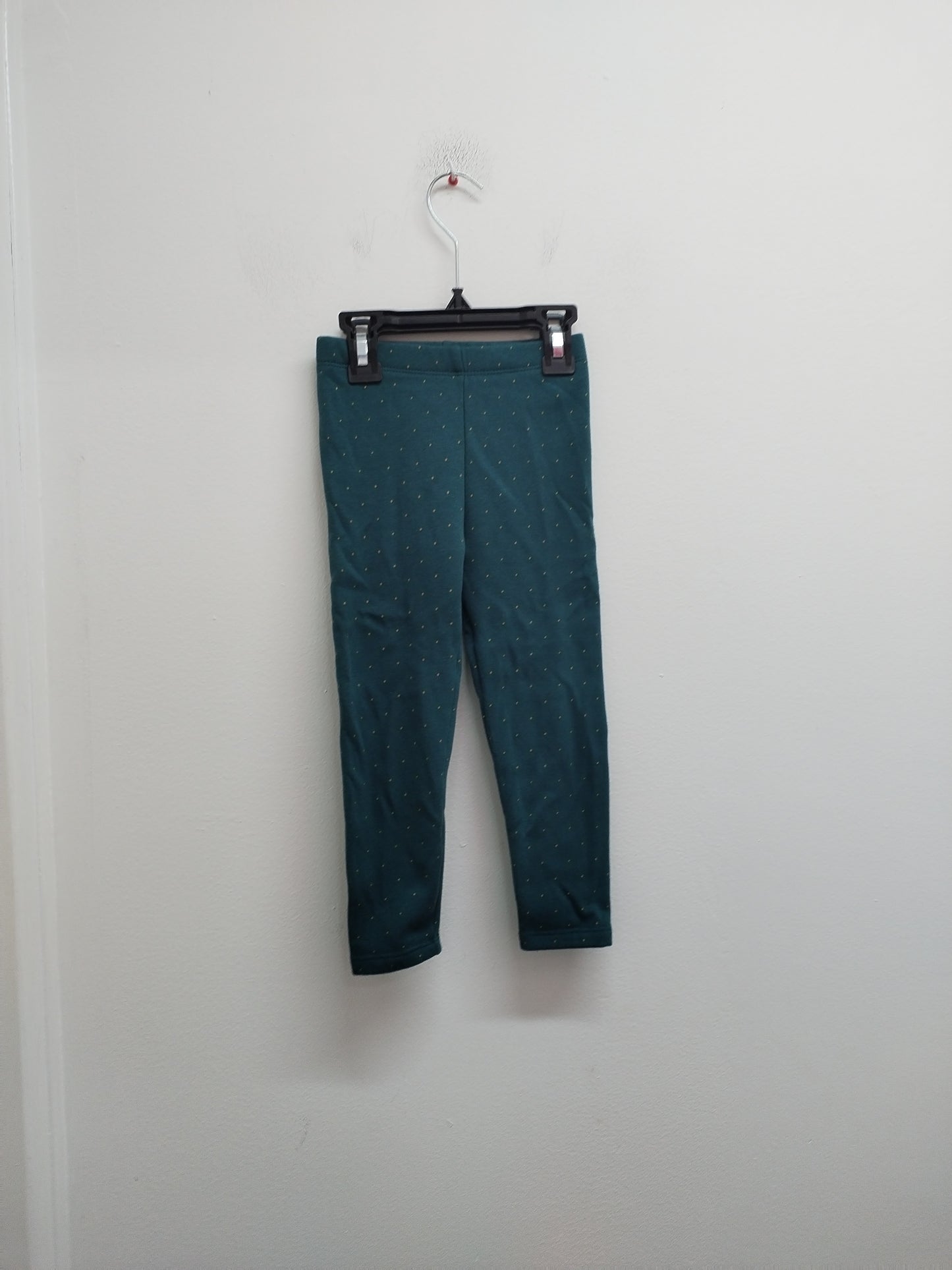 Pantalon doublé Kiabi vert à pois Taille 4 Ans