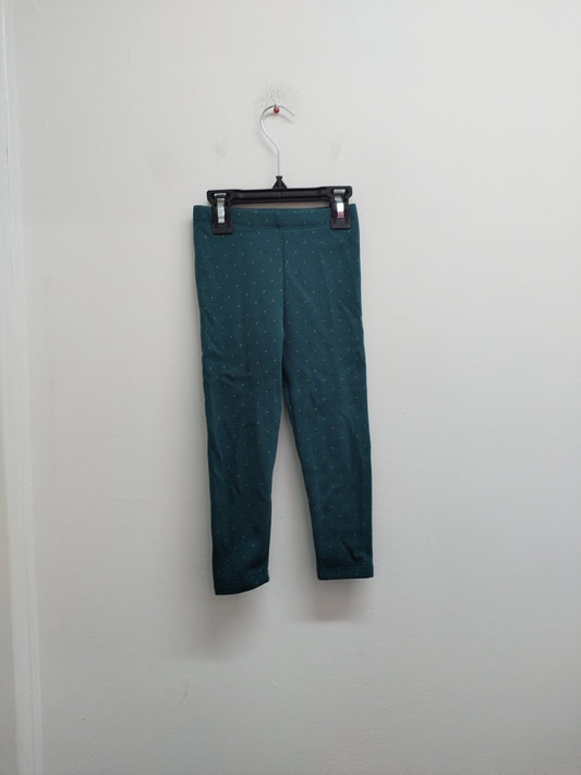 Pantalon doublé Kiabi vert à pois Taille 4 Ans