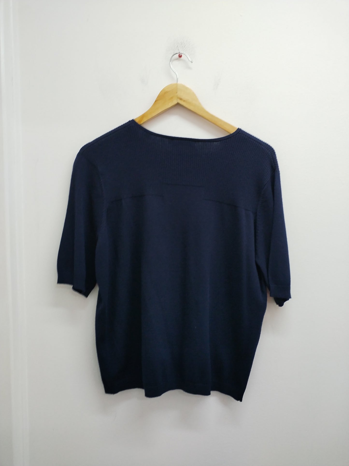 Pull fin manches courtes Autre Ton marine Taille L