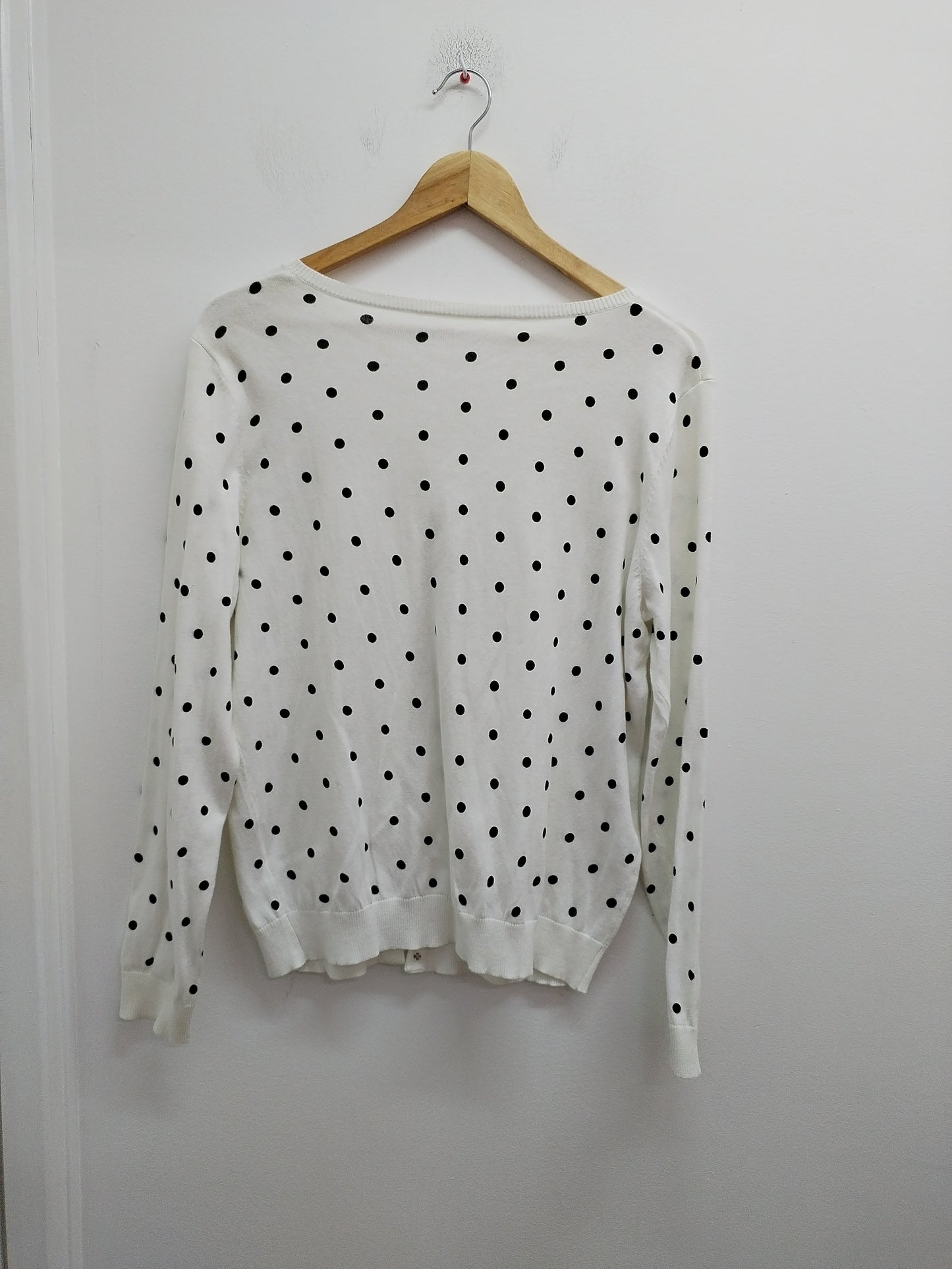 Gilet blanc à pois noirs Taille M