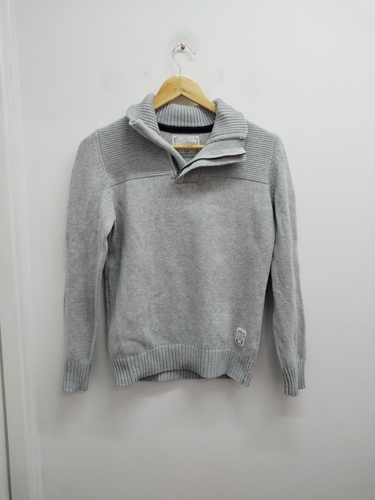Pull avec col Zara gris clair Taille 11/12 Ans