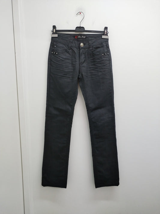 Jeans enduit Tin Seng noir Taille 34