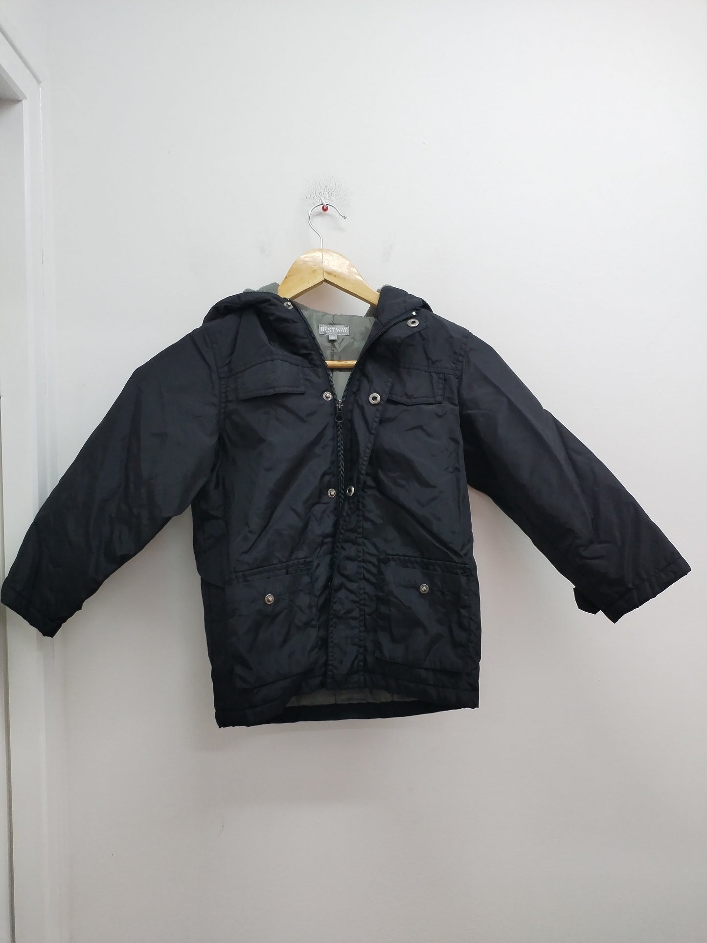 Manteau imperméable avec capuche Best Way noir Taille 5 Ans